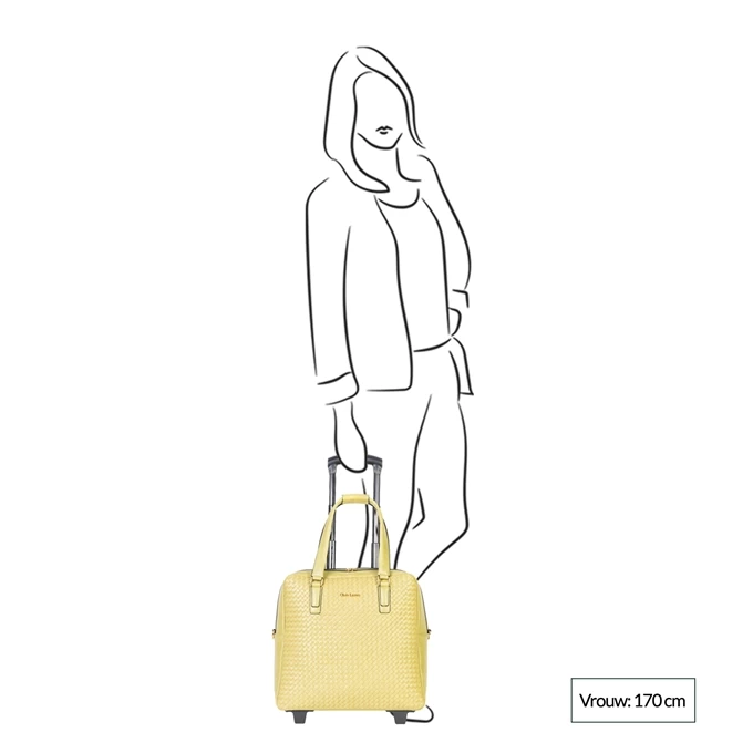 Olivia Lauren Sofia Business Trolley Olijf 4 Olivia Lauren Sofia Business Trolley Olijf - Afbeelding 2