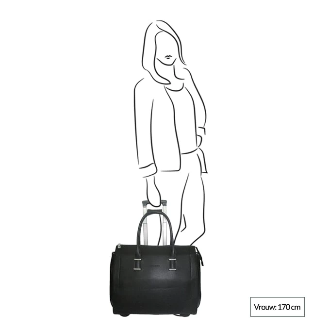 Olivia Lauren College Business Trolley Zwart 4 Olivia Lauren College Business Trolley Zwart - Afbeelding 2