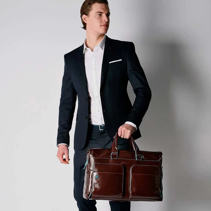 Piquadro Blue Square Duffel Bag Brown 5 Piquadro Blue Square Duffel Bag Brown - Afbeelding 3