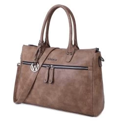 Wimona Fabiana-Two Dames Laptoptas Taupe -Mode Bagagewinkel image 4355