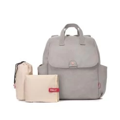 Babymel Robyn Convertible Backpack Faux Leather Pale Grey -Mode Bagagewinkel image 5294