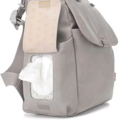 Babymel Robyn Convertible Backpack Faux Leather Pale Grey -Mode Bagagewinkel image 5296