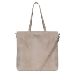 Mozz Momsbag Snake Shopper Sand