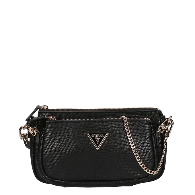 Guess Noelle Dbl Pouch Crossbody Black 3 Guess Noelle Dbl Pouch Crossbody Black