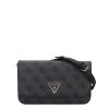 Guess Noelle Xbody Flap Organizer Coal Logo