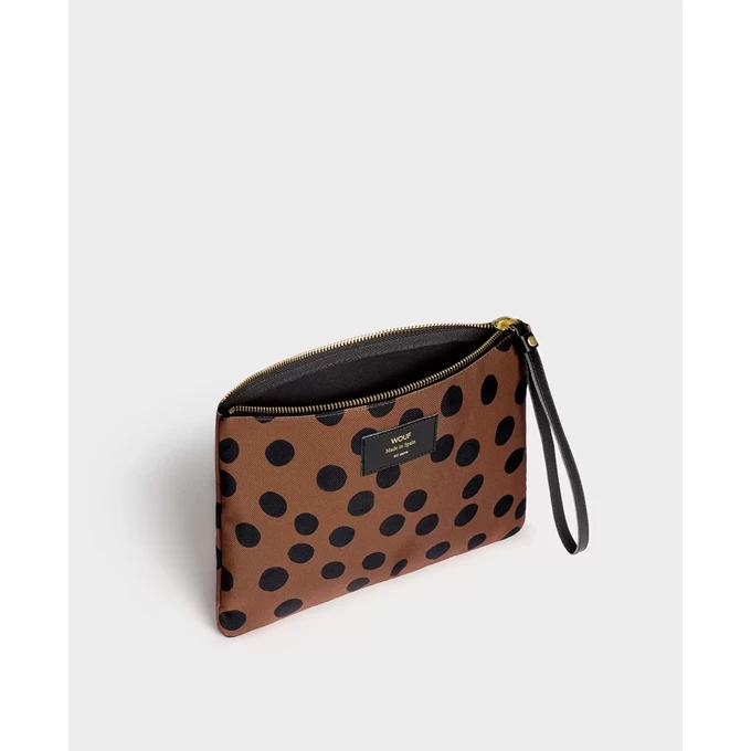 Wouf Dots XL Pouch Bag Camel 5 Wouf Dots XL Pouch Bag Camel - Afbeelding 3