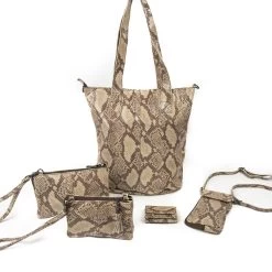 Bear Design Umi Schoudertas Snake Brown 13 Bear Design Umi Schoudertas Snake Brown -Mode Bagagewinkel image 5853