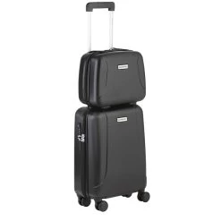 CarryOn Skyhopper 4 Wiel Trolley 55 + Beautycase Set Black