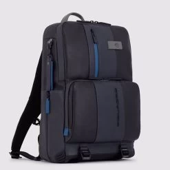 Piquadro Urban Fast-check Laptop And Ipad Backpack Black/grey -Mode Bagagewinkel image 8221