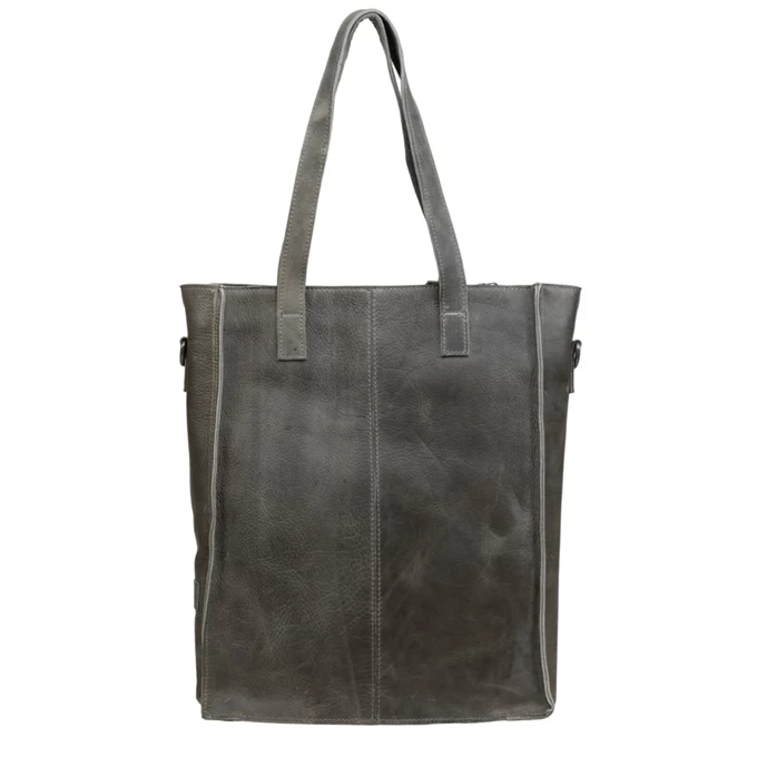 DSTRCT Raider Road Shopper Laptoptas 15,6" Leer Grijs 3 DSTRCT Raider Road Shopper Laptoptas 15,6" Leer Grijs