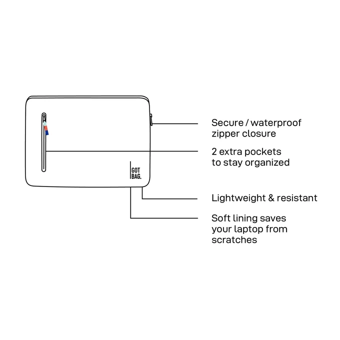 GOT BAG Laptop Sleeve 15'' Black 12 GOT BAG Laptop Sleeve 15'' Black - Afbeelding 10
