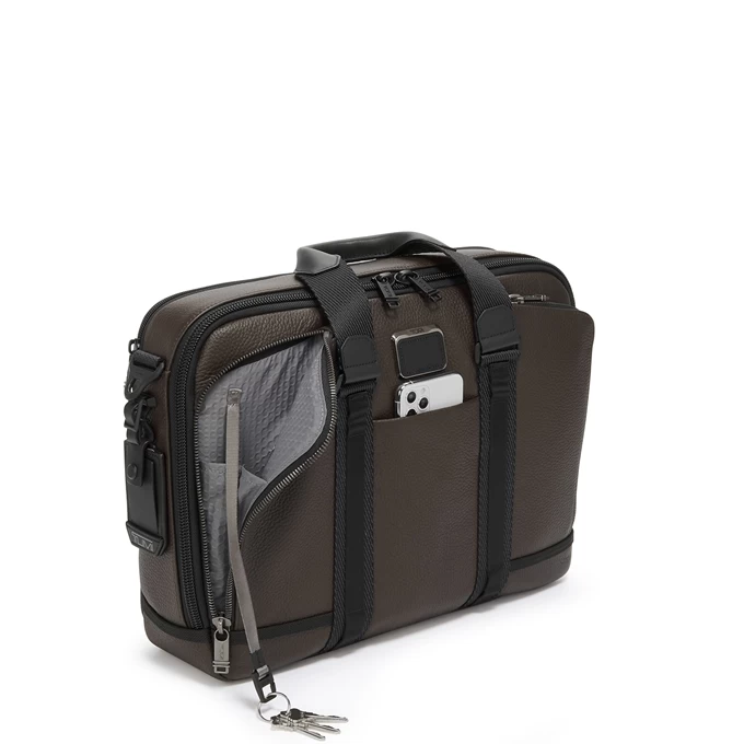 Tumi Alpha Bravo Albany Advanced Brief Dark Brown 7 Tumi Alpha Bravo Albany Advanced Brief Dark Brown - Afbeelding 5