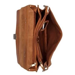 Burkely Vintage Dean Briefcase Cognac -Mode Bagagewinkel image 8750