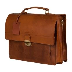 Burkely Scott Vintage Briefcase 2 Compartment Cognac -Mode Bagagewinkel image 8802