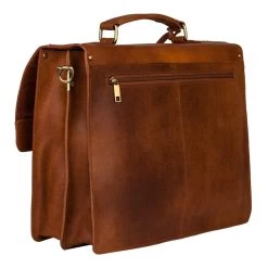 Burkely Scott Vintage Briefcase 2 Compartment Cognac -Mode Bagagewinkel image 8803
