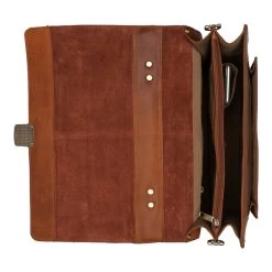 Burkely Scott Vintage Briefcase 2 Compartment Cognac -Mode Bagagewinkel image 8804