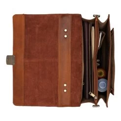 Burkely Scott Vintage Briefcase 2 Compartment Cognac -Mode Bagagewinkel image 8805