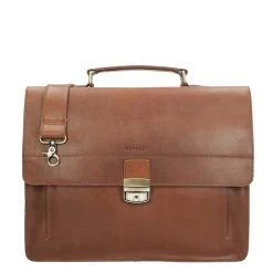 Burkely Scott Vintage Briefcase 2 Compartment Cognac -Mode Bagagewinkel image 8806