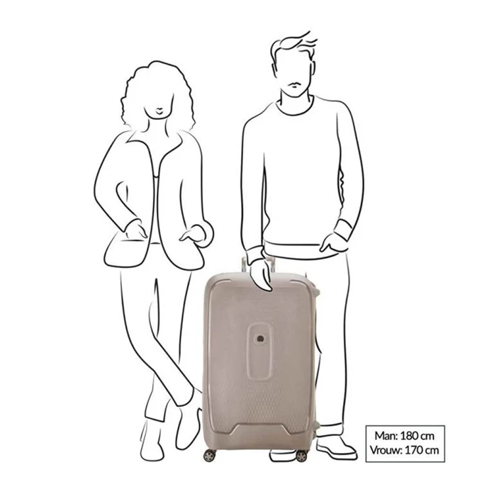 Delsey Moncey 4 Wheel Trolley 82 Pink 4 Delsey Moncey 4 Wheel Trolley 82 Pink - Afbeelding 2